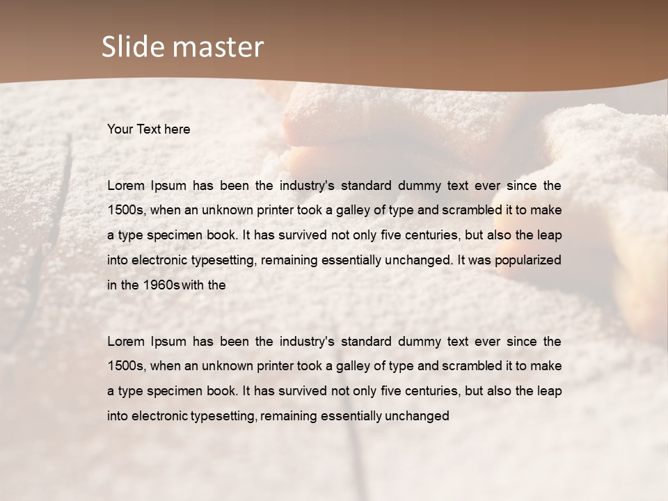 Sprinkle Powdered Sugar Holidays PowerPoint Template