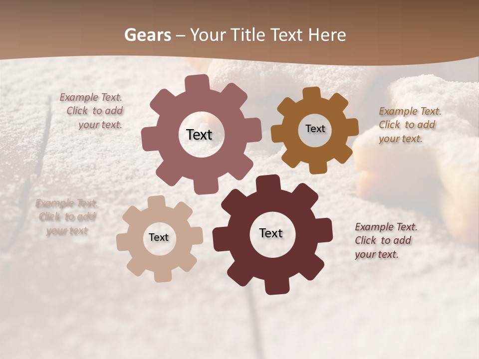 Sprinkle Powdered Sugar Holidays PowerPoint Template