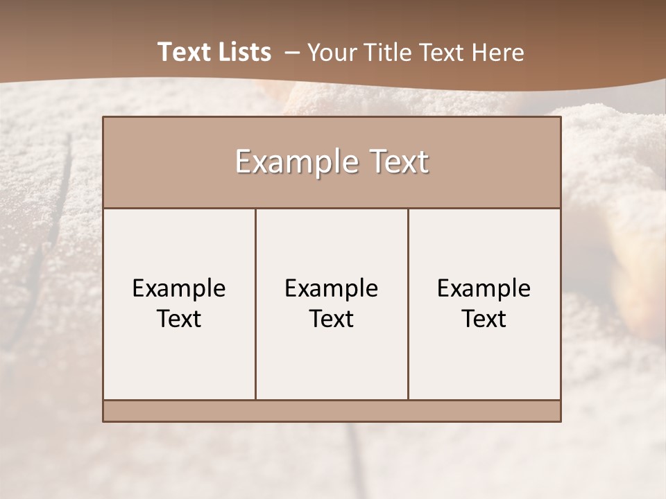 Sprinkle Powdered Sugar Holidays PowerPoint Template