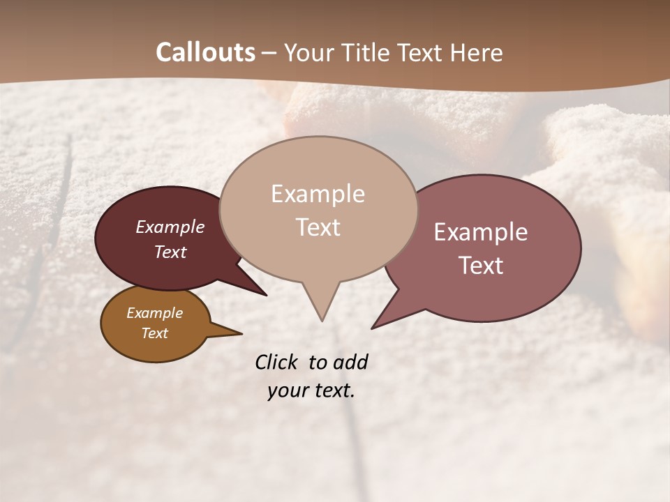 Sprinkle Powdered Sugar Holidays PowerPoint Template