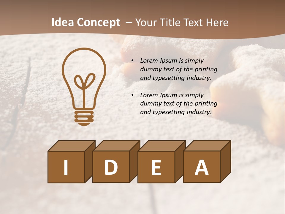 Sprinkle Powdered Sugar Holidays PowerPoint Template