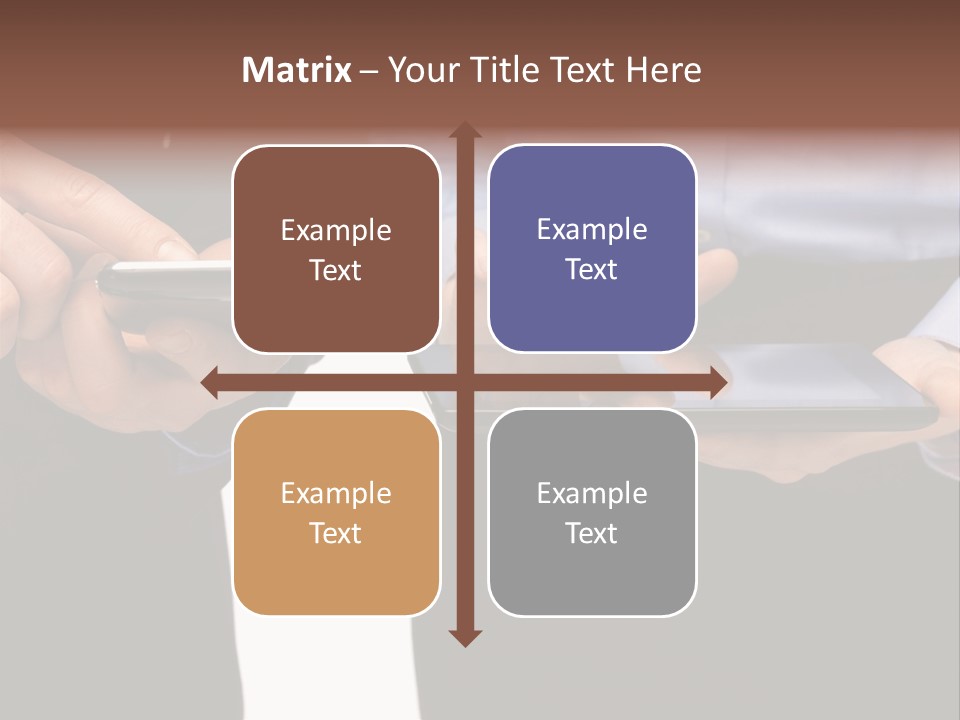 Touchscreen Mobile Holding PowerPoint Template