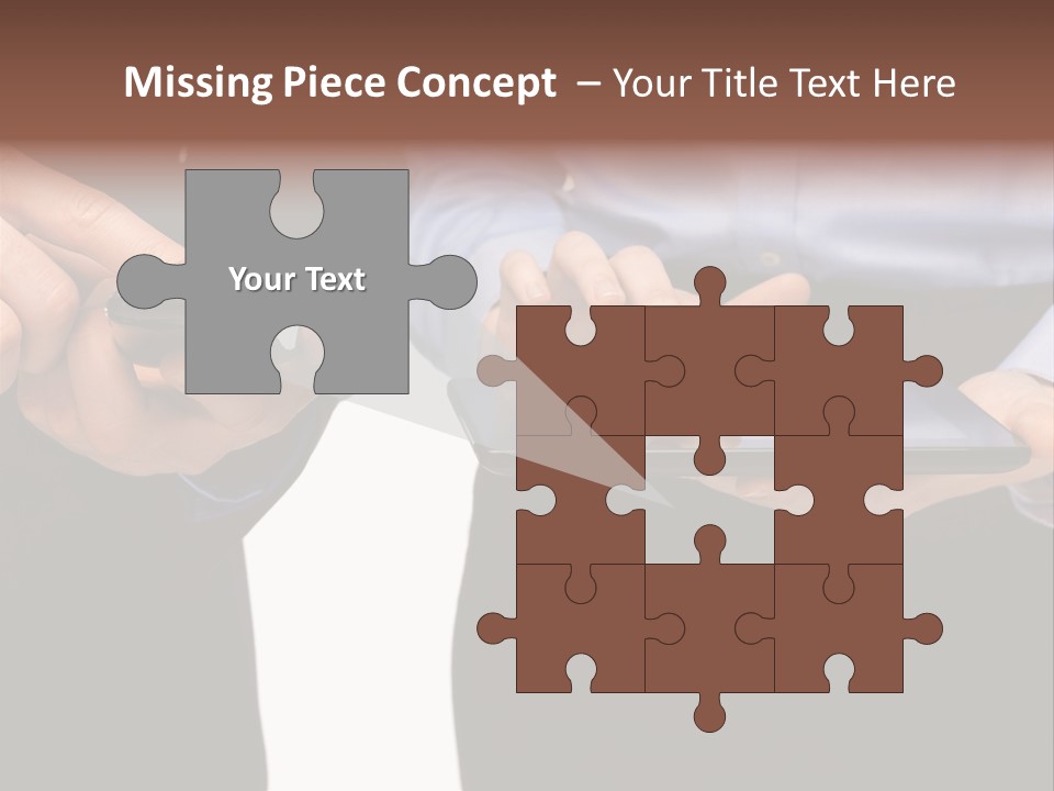Touchscreen Mobile Holding PowerPoint Template