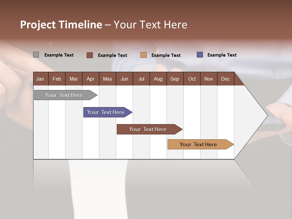 Touchscreen Mobile Holding PowerPoint Template