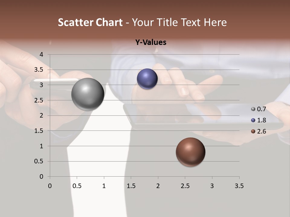 Touchscreen Mobile Holding PowerPoint Template
