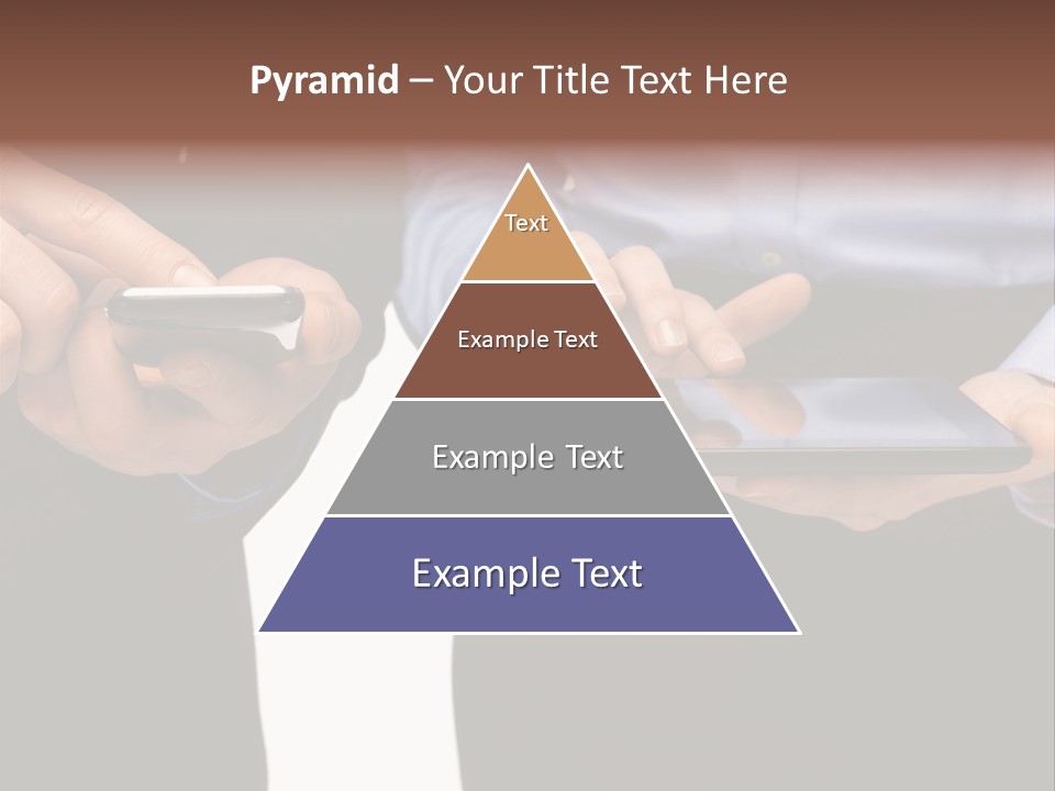 Touchscreen Mobile Holding PowerPoint Template