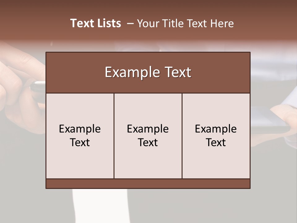 Touchscreen Mobile Holding PowerPoint Template