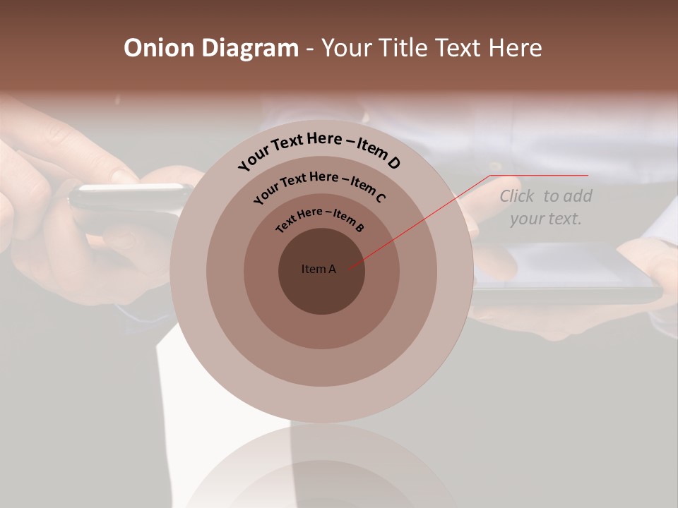 Touchscreen Mobile Holding PowerPoint Template