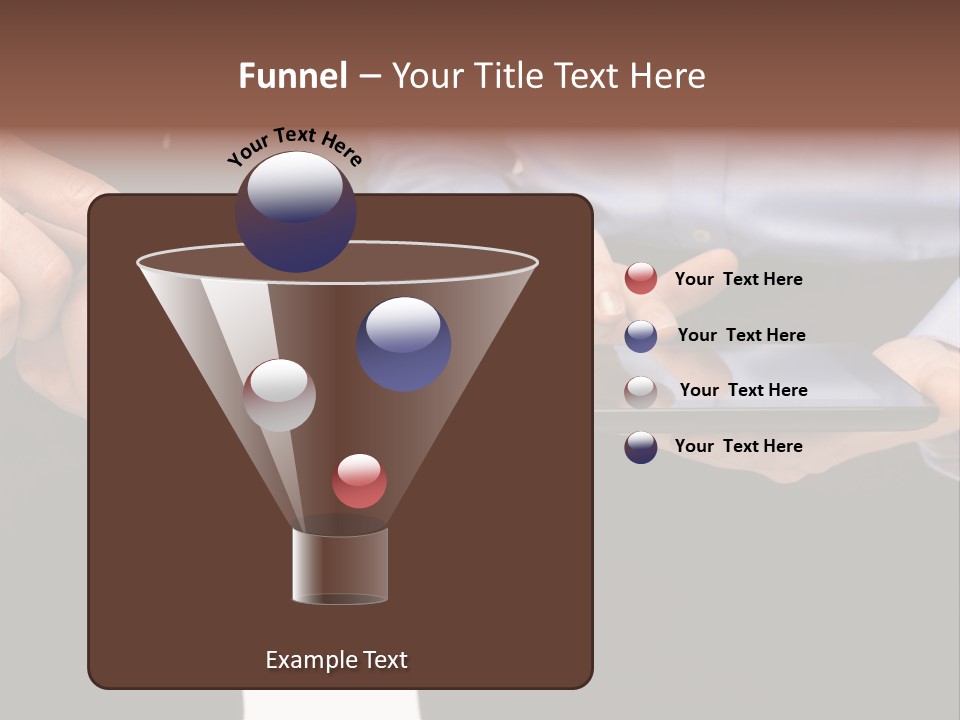 Touchscreen Mobile Holding PowerPoint Template