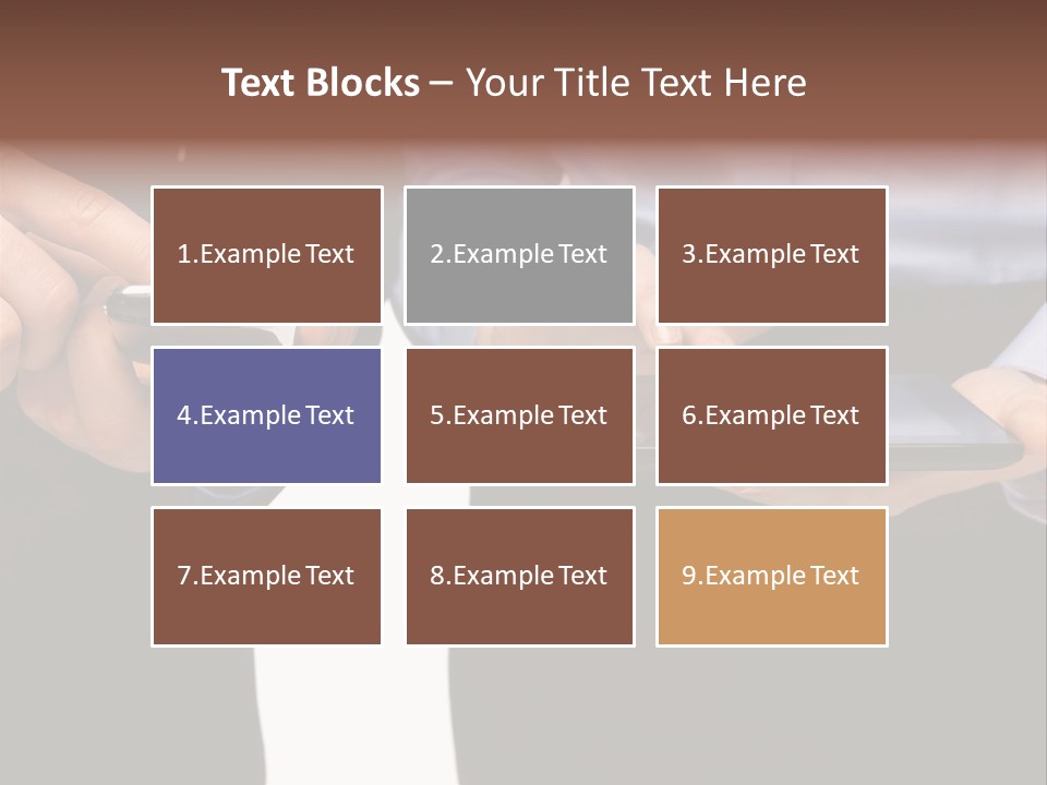 Touchscreen Mobile Holding PowerPoint Template
