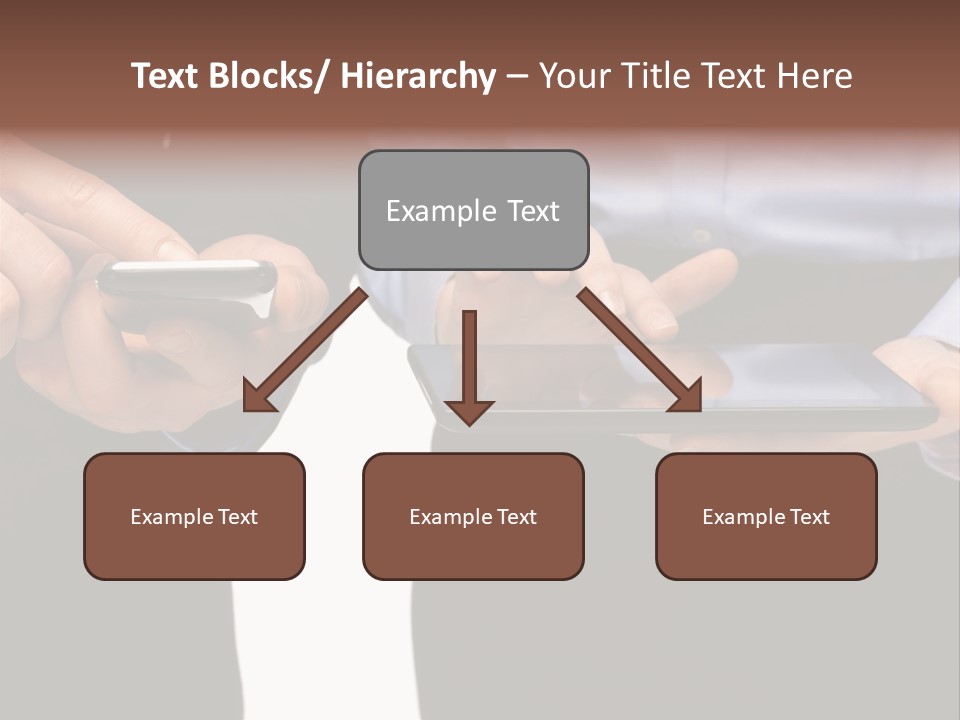 Touchscreen Mobile Holding PowerPoint Template