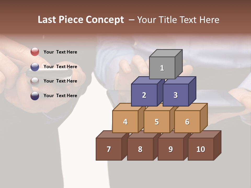 Touchscreen Mobile Holding PowerPoint Template