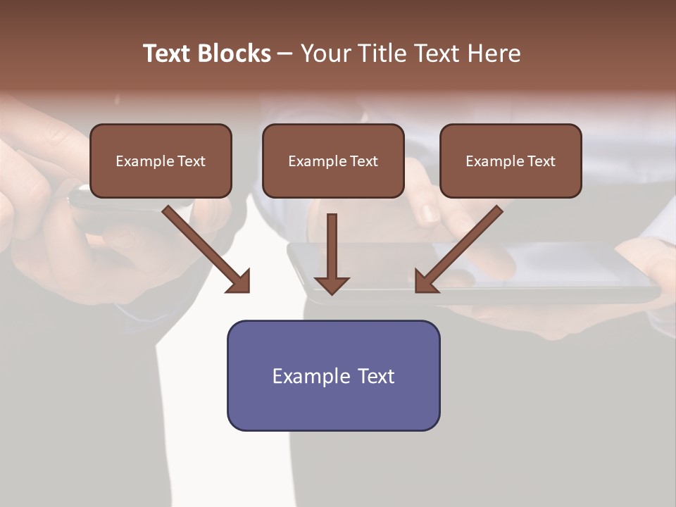 Touchscreen Mobile Holding PowerPoint Template