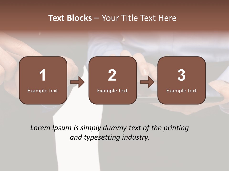 Touchscreen Mobile Holding PowerPoint Template