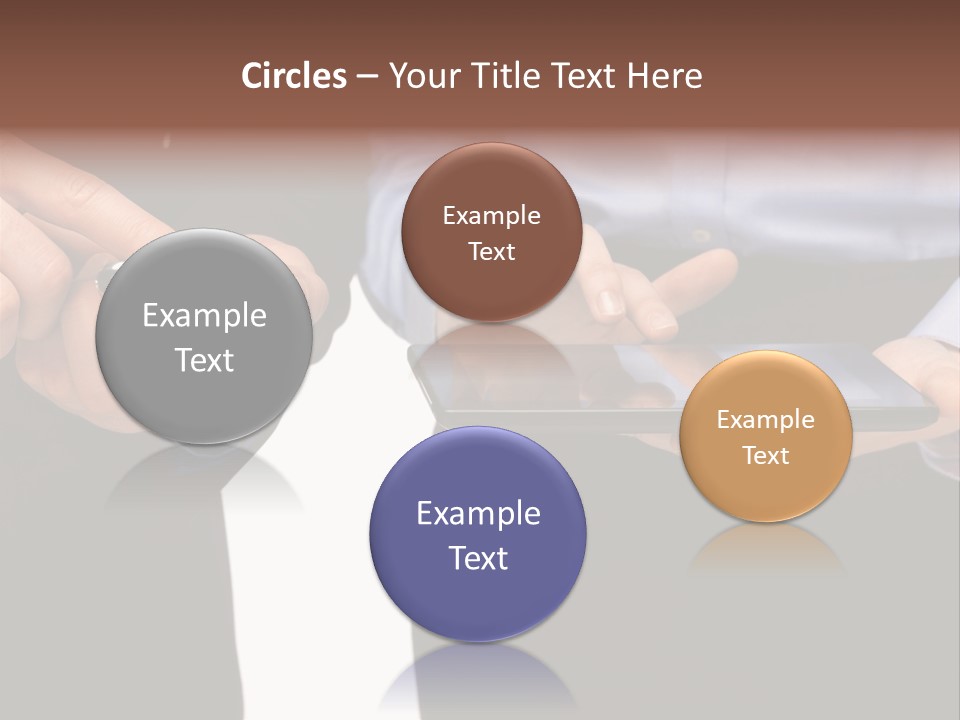Touchscreen Mobile Holding PowerPoint Template