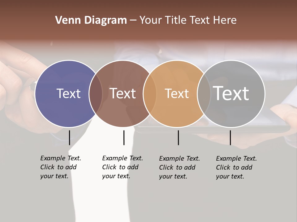 Touchscreen Mobile Holding PowerPoint Template