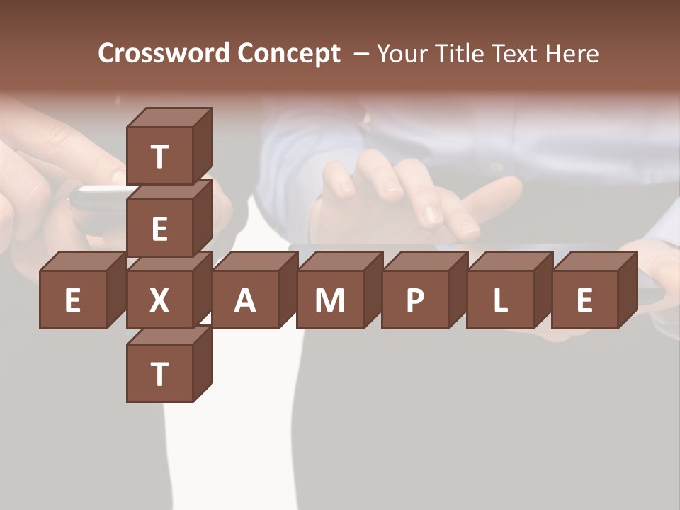 Touchscreen Mobile Holding PowerPoint Template