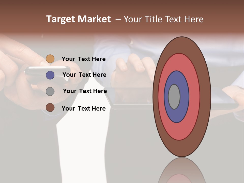 Touchscreen Mobile Holding PowerPoint Template