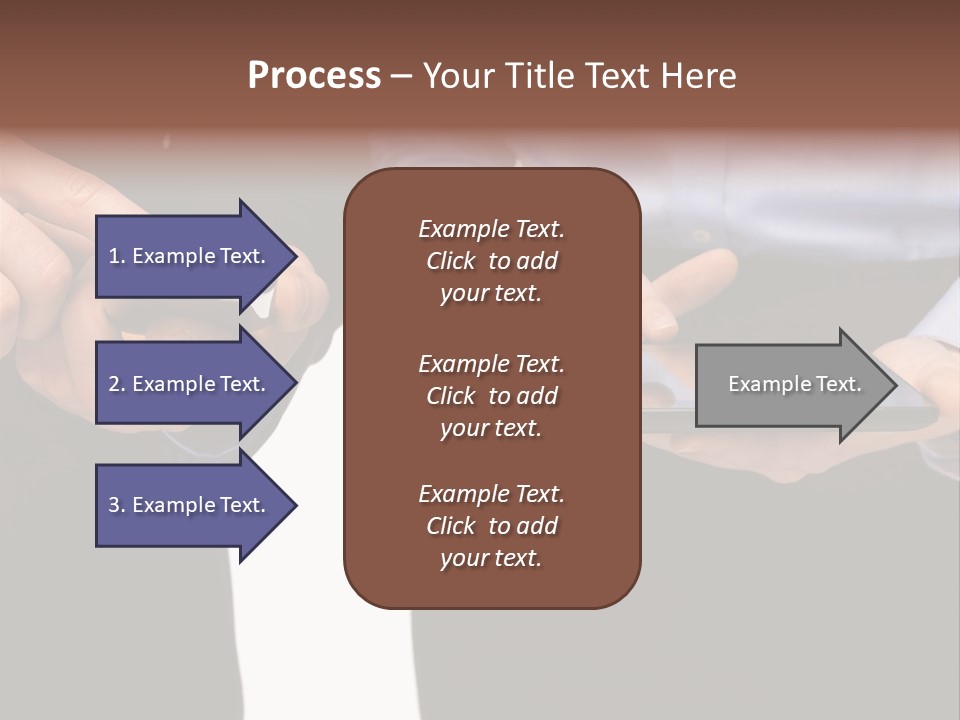 Touchscreen Mobile Holding PowerPoint Template