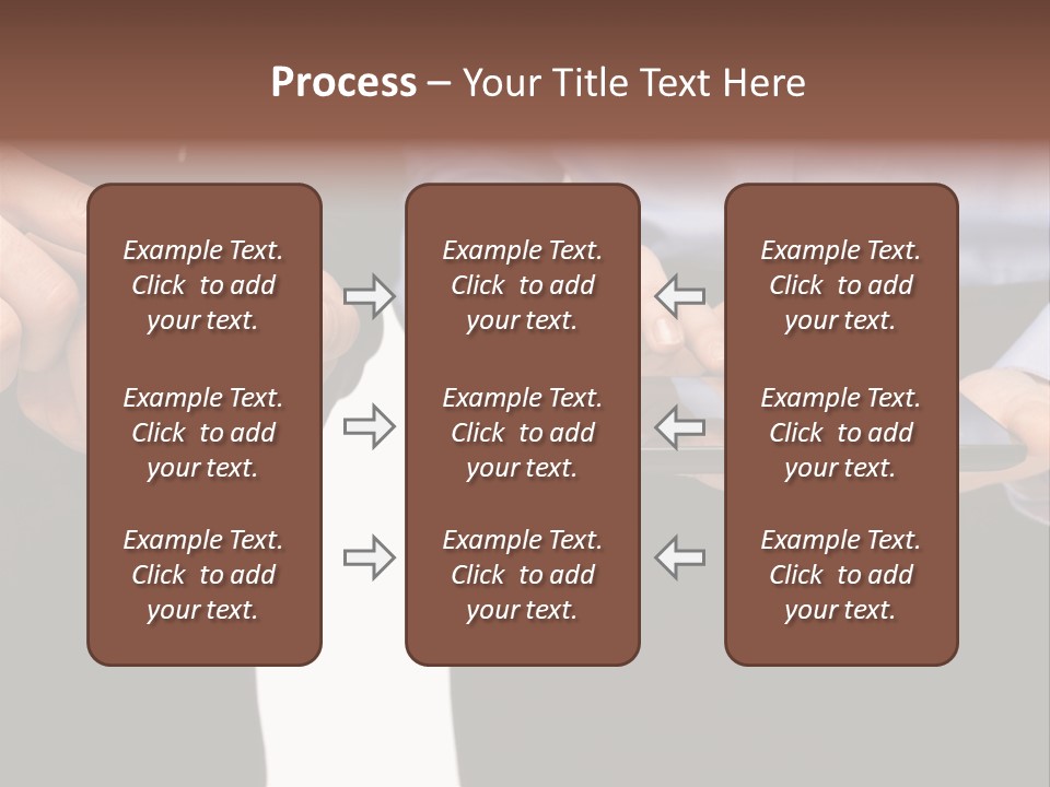 Touchscreen Mobile Holding PowerPoint Template