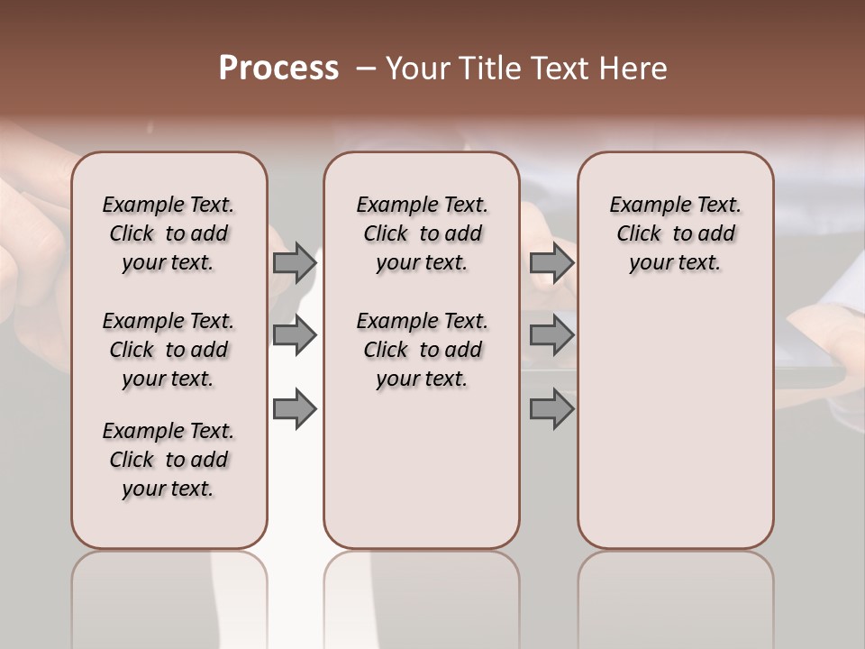 Touchscreen Mobile Holding PowerPoint Template