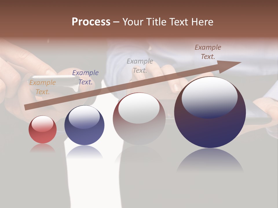 Touchscreen Mobile Holding PowerPoint Template