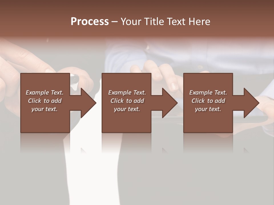 Touchscreen Mobile Holding PowerPoint Template