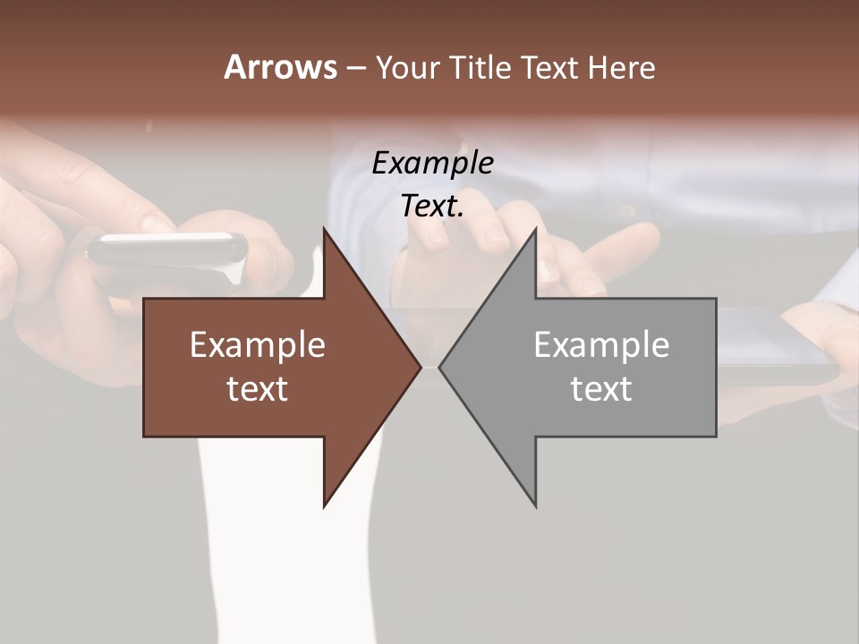 Touchscreen Mobile Holding PowerPoint Template