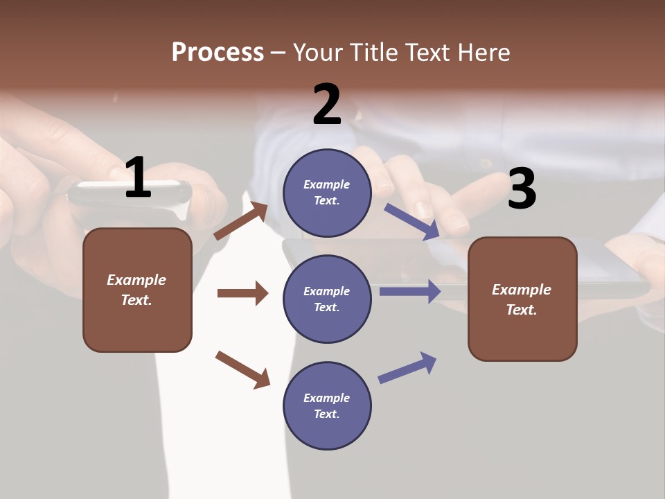 Touchscreen Mobile Holding PowerPoint Template