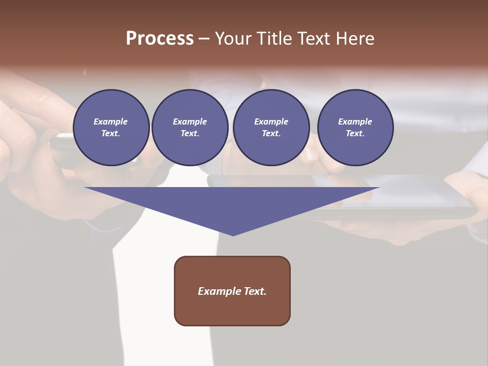 Touchscreen Mobile Holding PowerPoint Template