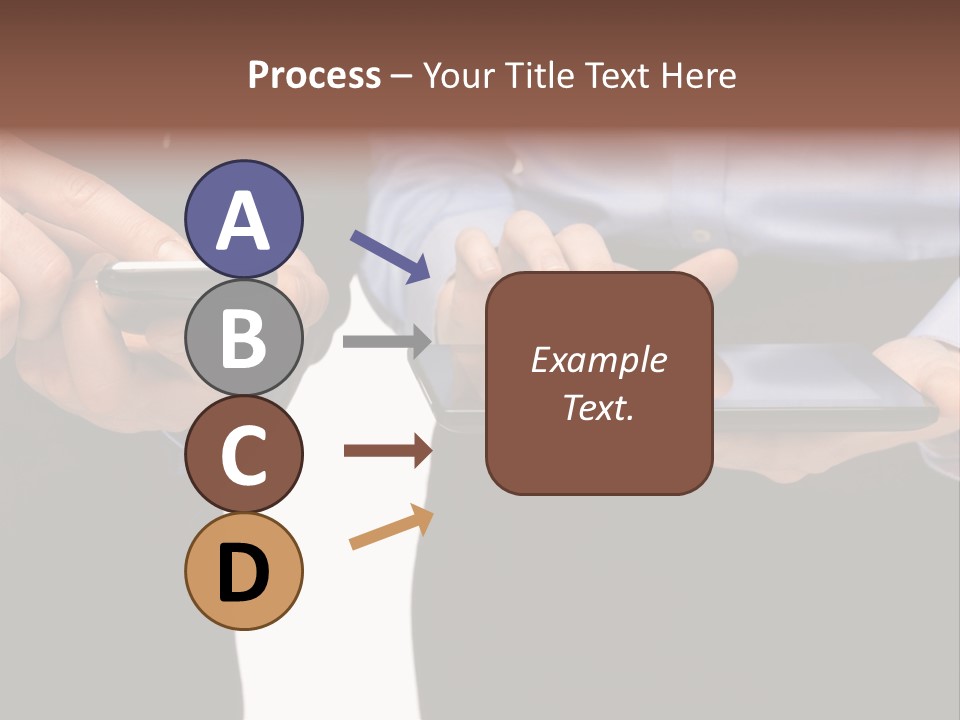 Touchscreen Mobile Holding PowerPoint Template