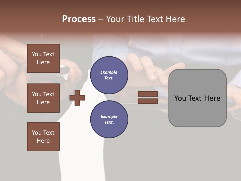 Touchscreen Mobile Holding PowerPoint Template
