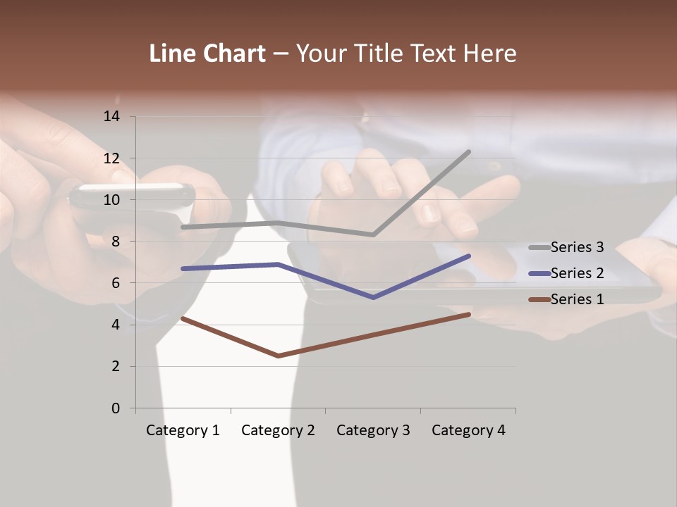 Touchscreen Mobile Holding PowerPoint Template