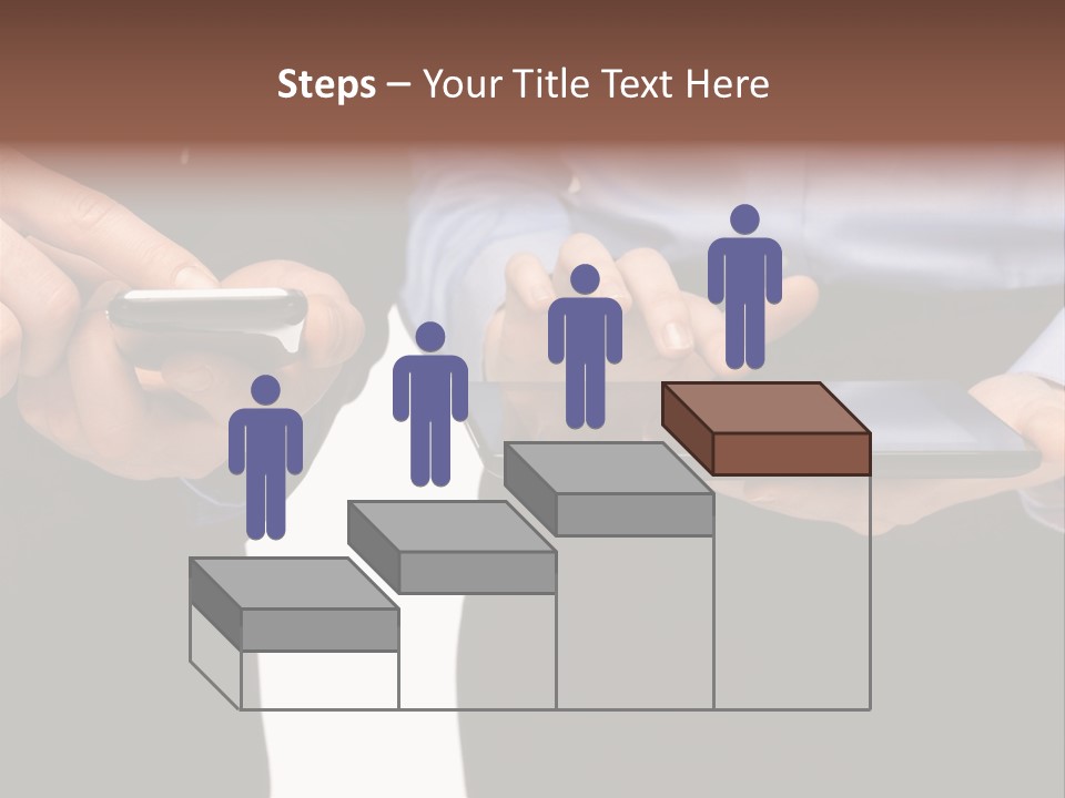 Touchscreen Mobile Holding PowerPoint Template