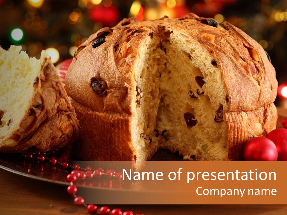 Baking Xmas Plate PowerPoint Template