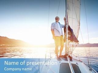 Person Horizon Lifestyle PowerPoint Template