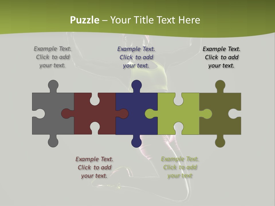 Showing One Woman Energy PowerPoint Template