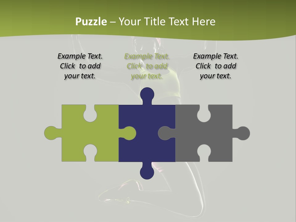 Showing One Woman Energy PowerPoint Template