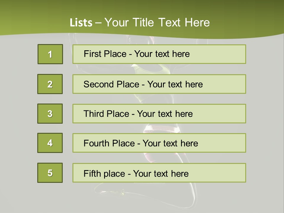 Showing One Woman Energy PowerPoint Template