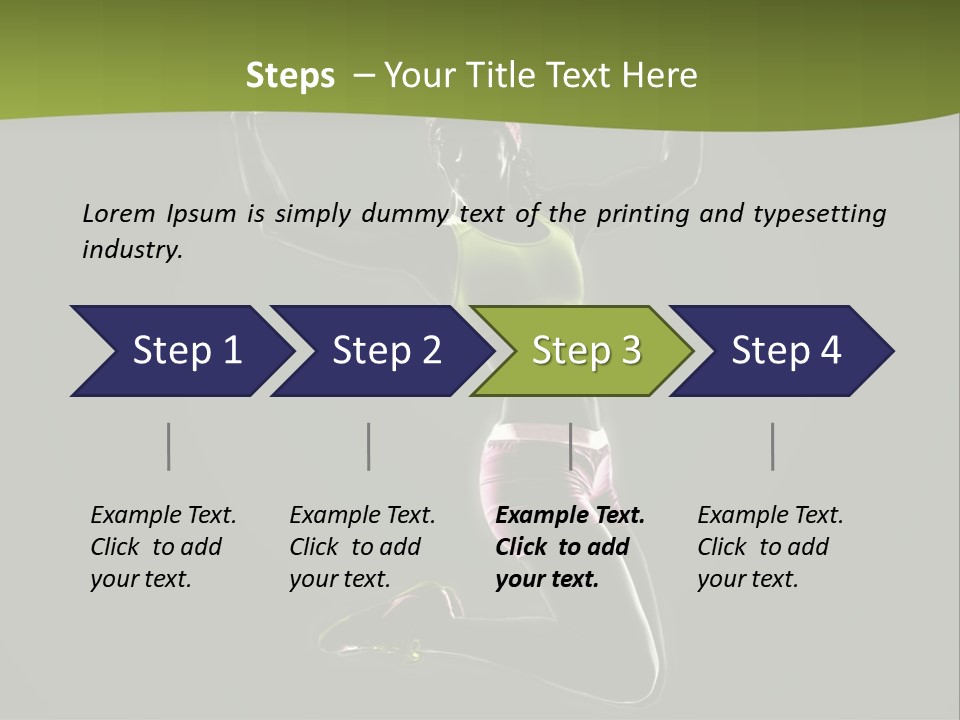 Showing One Woman Energy PowerPoint Template