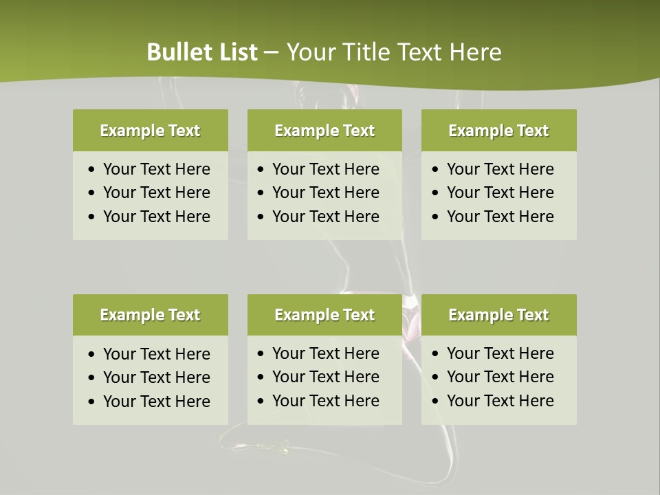 Showing One Woman Energy PowerPoint Template