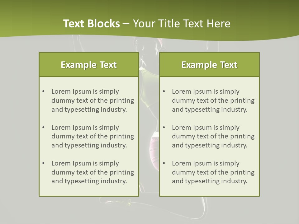 Showing One Woman Energy PowerPoint Template