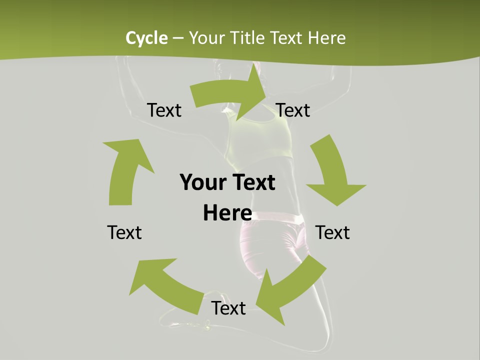 Showing One Woman Energy PowerPoint Template