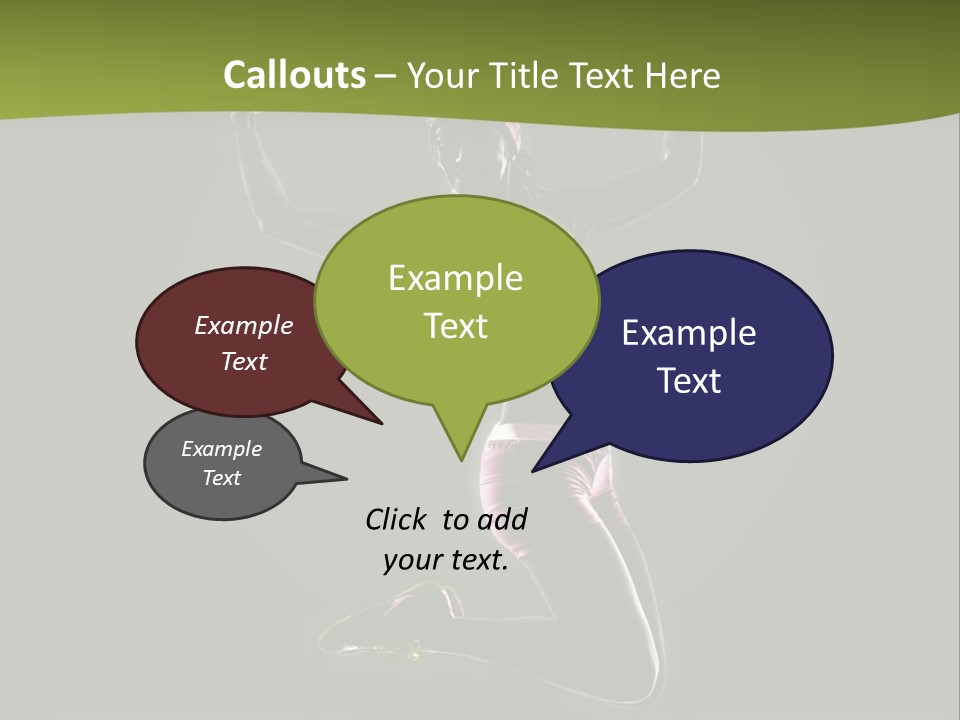 Showing One Woman Energy PowerPoint Template