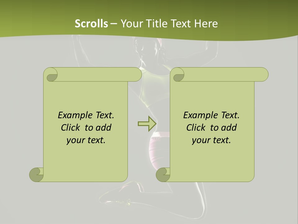 Showing One Woman Energy PowerPoint Template