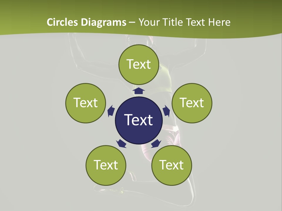 Showing One Woman Energy PowerPoint Template