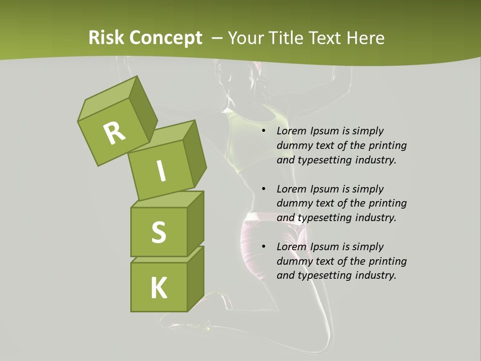 Showing One Woman Energy PowerPoint Template