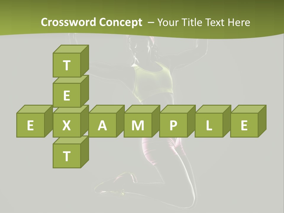 Showing One Woman Energy PowerPoint Template