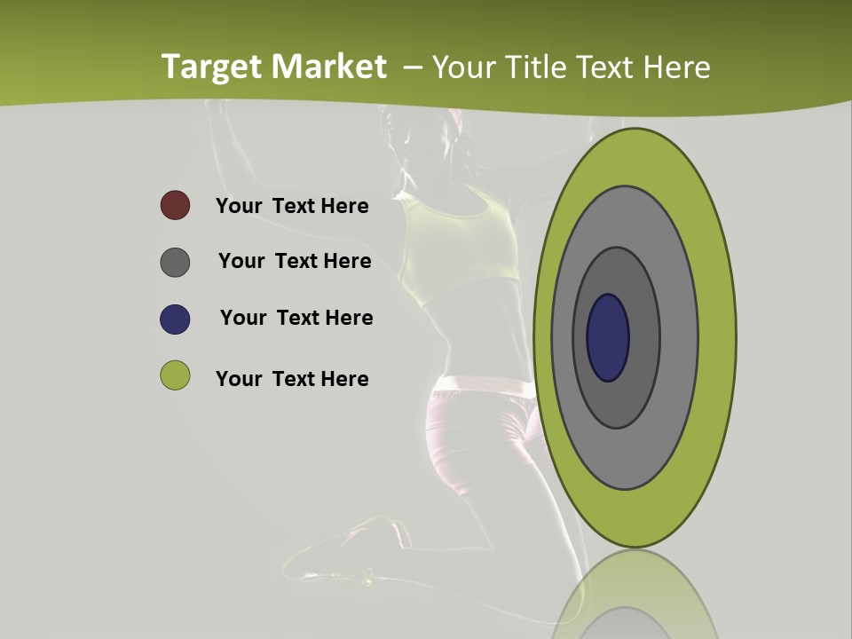 Showing One Woman Energy PowerPoint Template