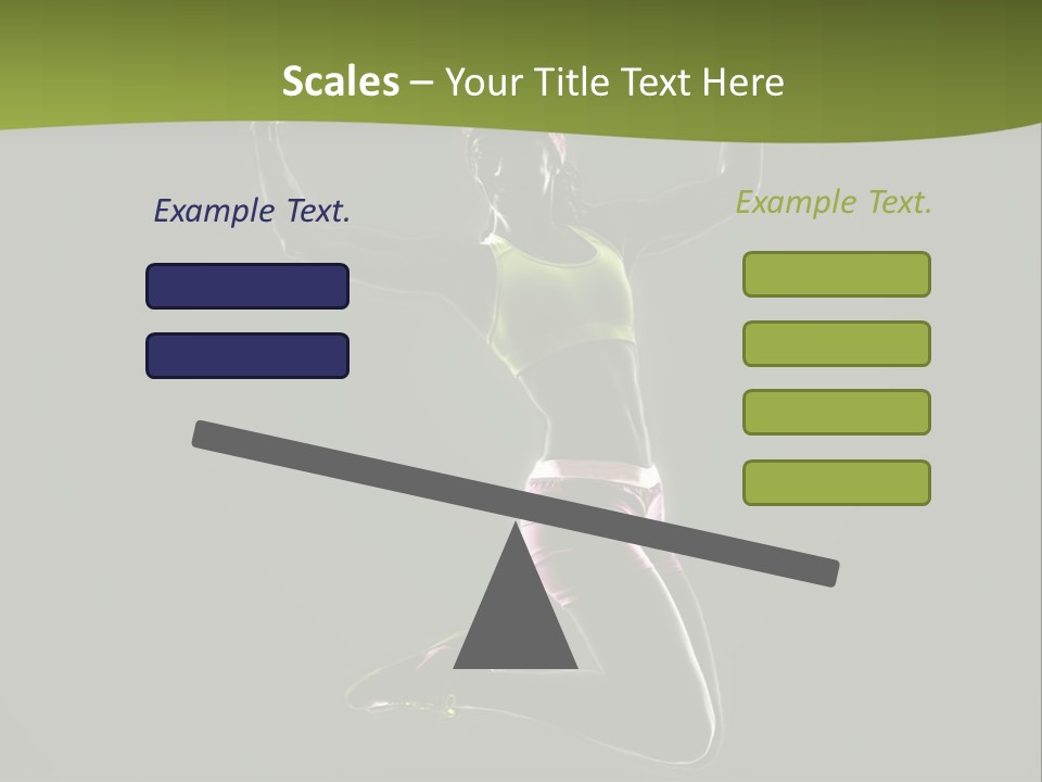 Showing One Woman Energy PowerPoint Template